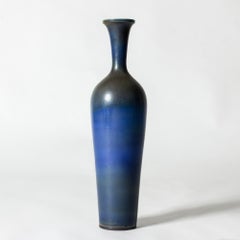 Midcentury Stoneware Vase by Berndt Friberg, Gustavsberg, Sweden, 1966