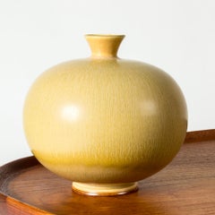 Steingutvase aus der Mitte des Jahrhunderts von Berndt Friberg, Gustavsberg, Schweden, 1950er Jahre