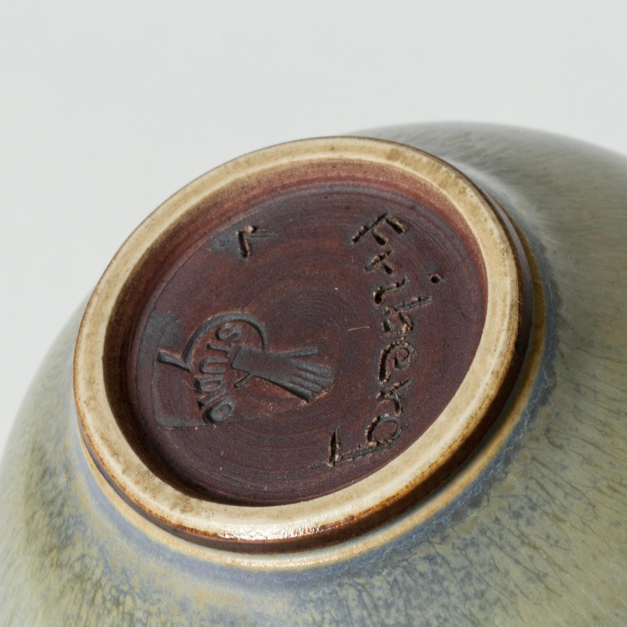 Swedish Mid-Century, Stoneware Vase by Berndt Friberg, Gustavsberg, Sweden, 1950s