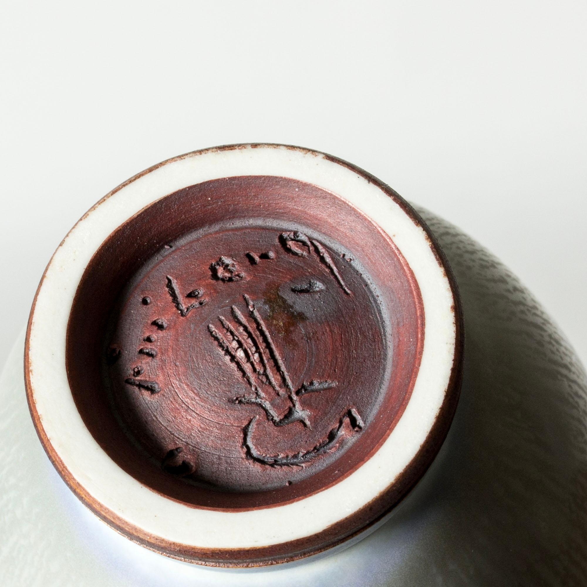 Metà XX secolo Vaso in gres della metà del secolo scorso di Berndt Friberg, Gustavsberg, Svezia, anni '50 in vendita