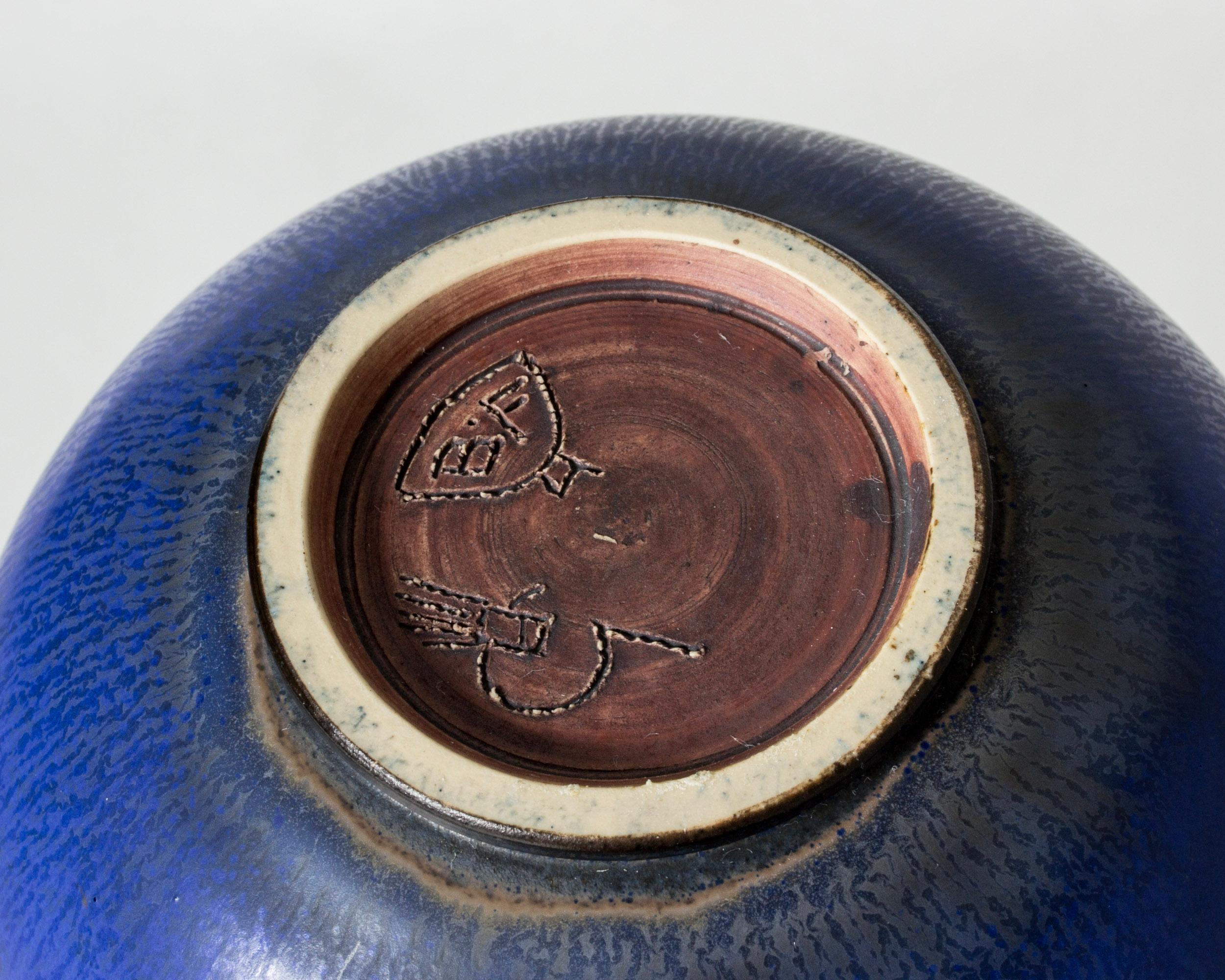 Grès porcellanato Vaso in gres della metà del secolo scorso di Berndt Friberg, Gustavsberg, Svezia, anni '1950 in vendita