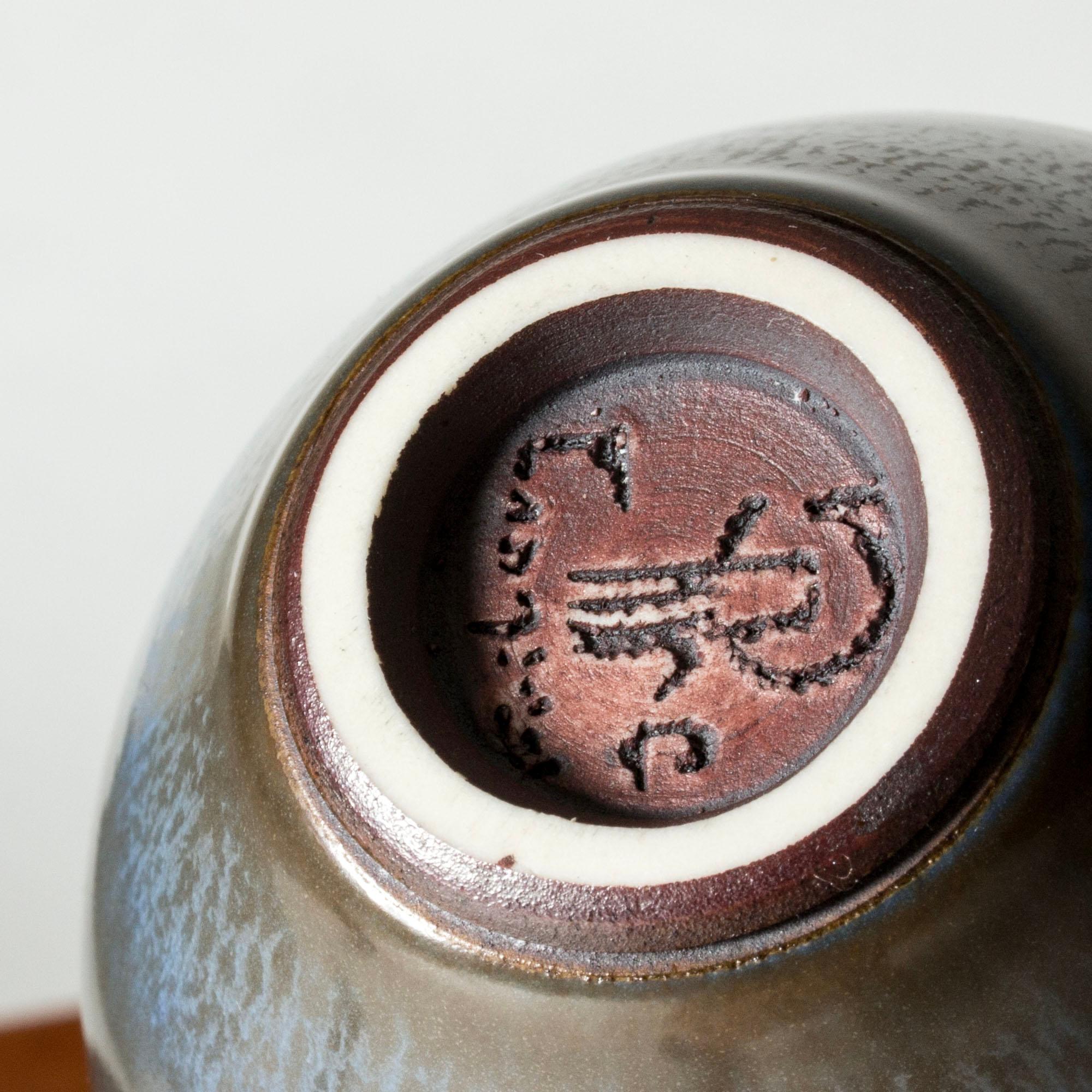 Grès porcellanato Vaso in gres della metà del secolo scorso di Berndt Friberg, Gustavsberg, Svezia, anni '1950 in vendita