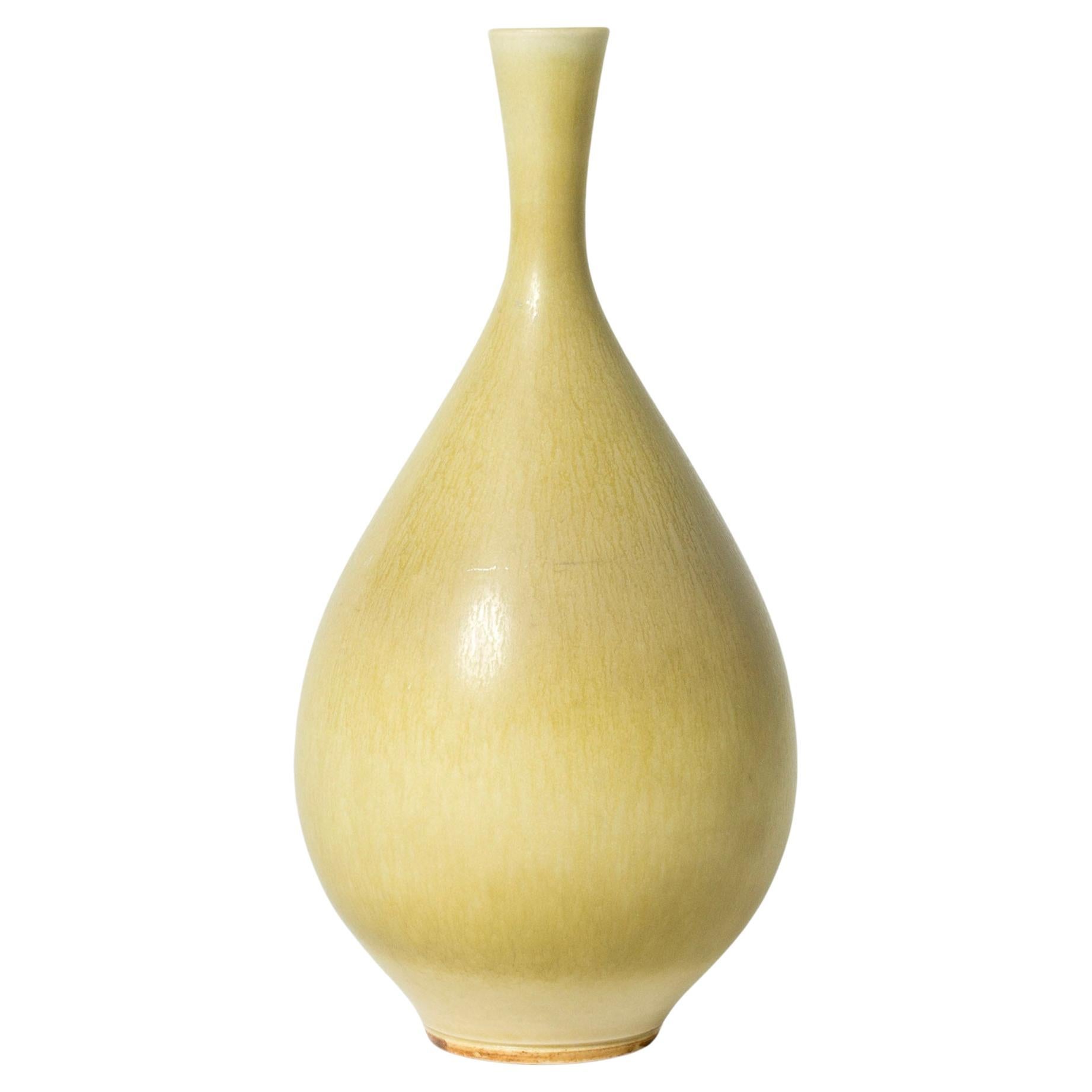 Midcentury Stoneware Vase by Berndt Friberg, Gustavsberg, Sweden, 1950s For Sale