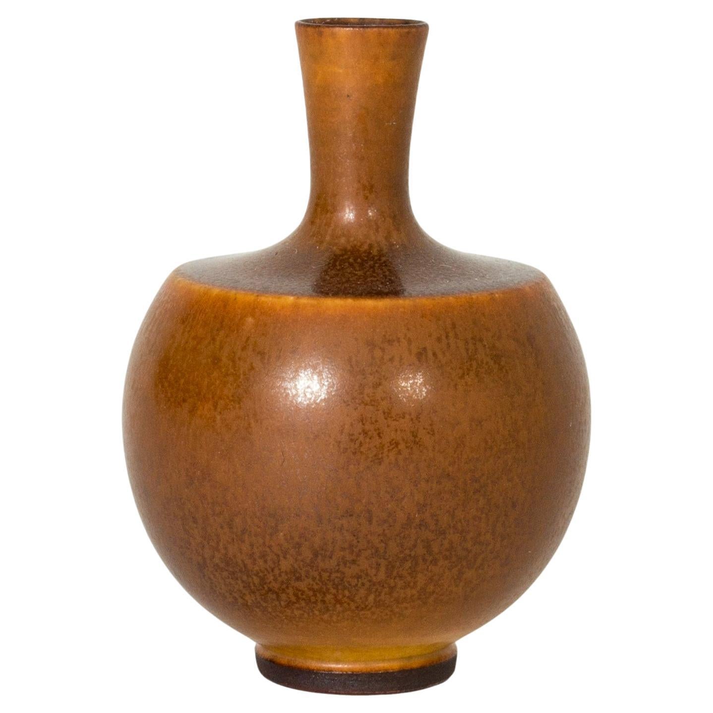 Midcentury Stoneware Vase by Berndt Friberg, Gustavsberg, Sweden, 1950s For Sale