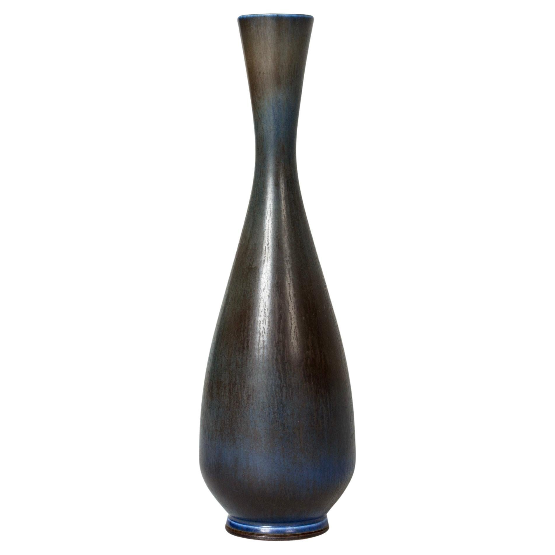 Midcentury Stoneware Vase by Berndt Friberg, Gustavsberg, Sweden, 1950s For Sale