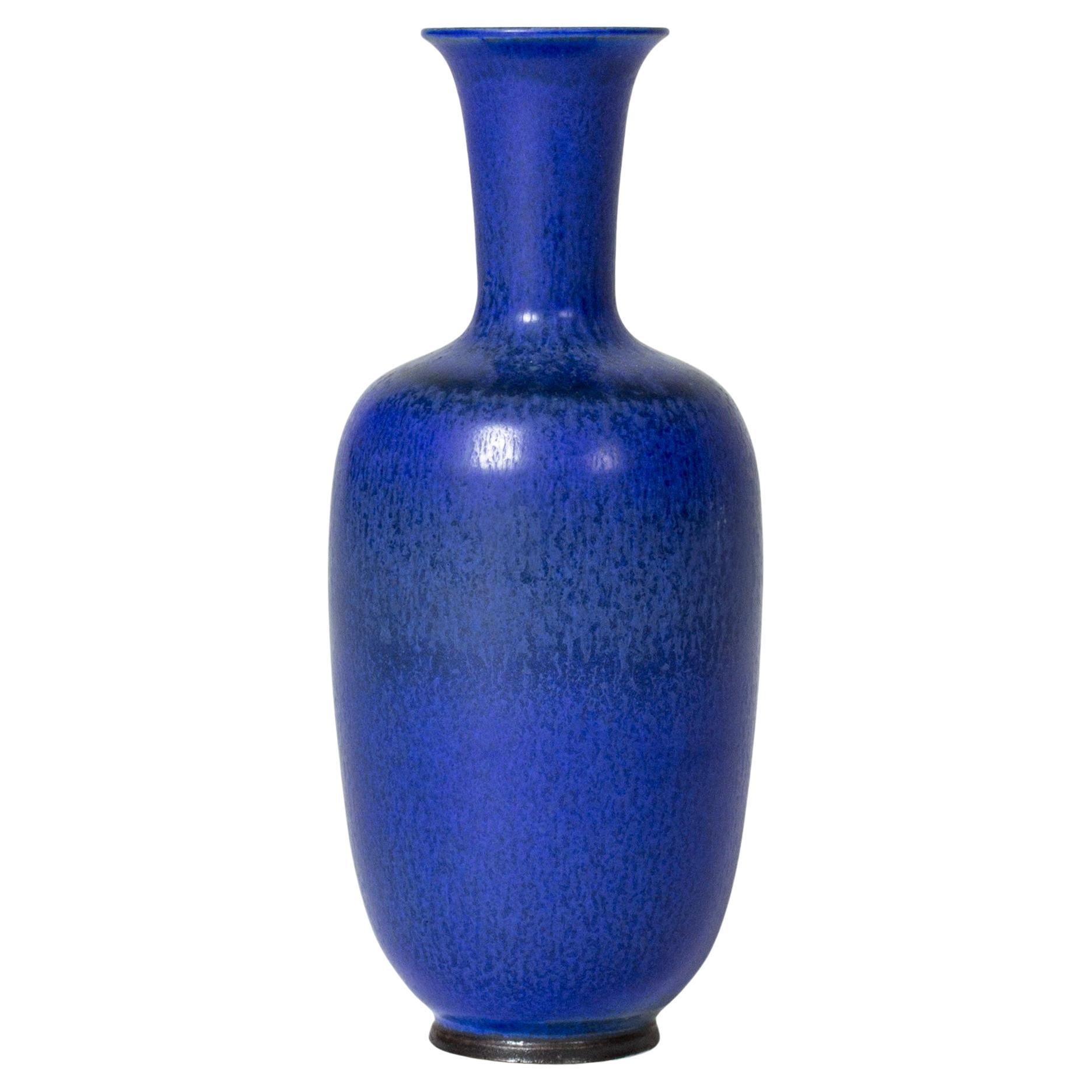 Midcentury Stoneware Vase by Berndt Friberg, Gustavsberg, Sweden, 1950s For Sale