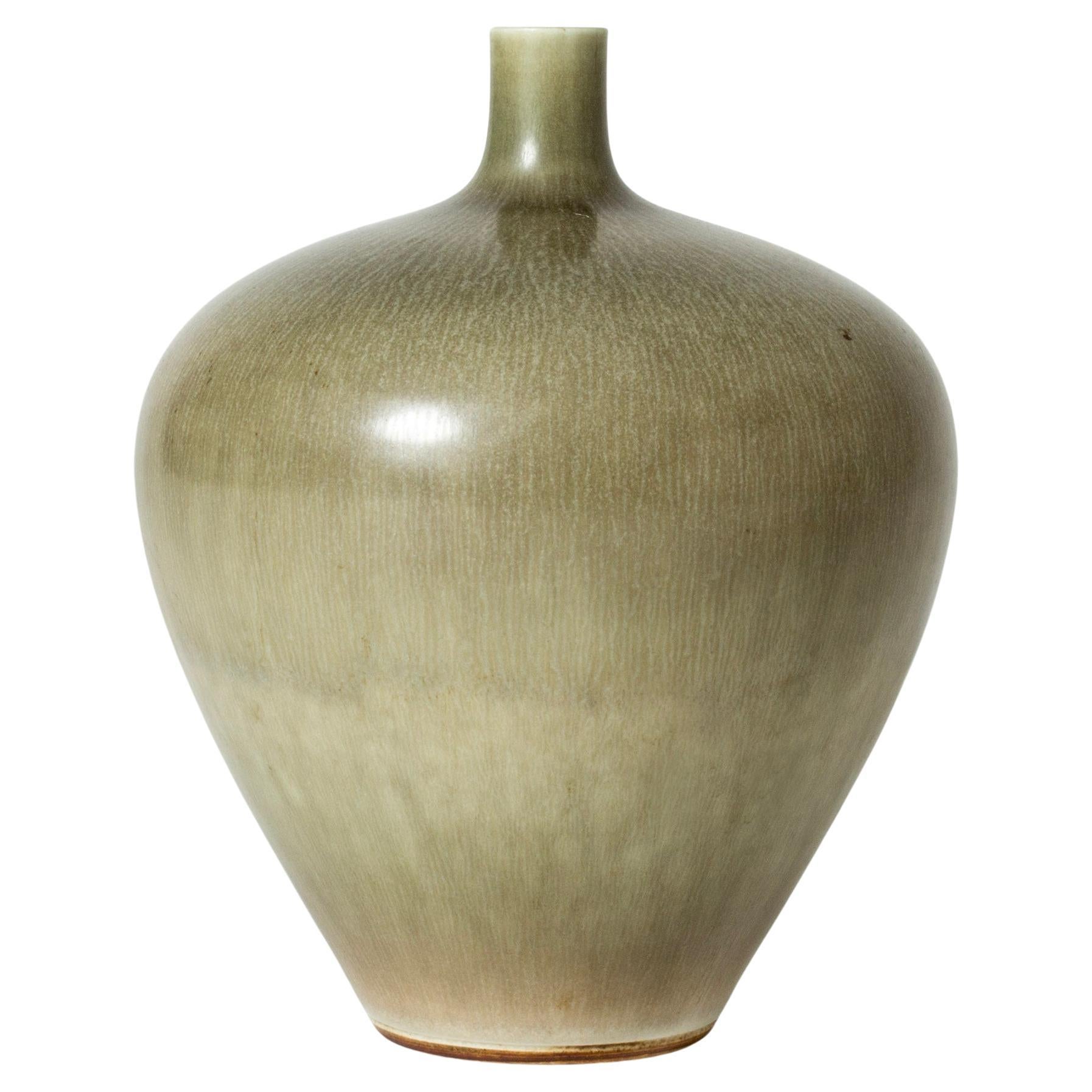 Midcentury Stoneware Vase by Berndt Friberg, Gustavsberg, Sweden, 1950s For Sale