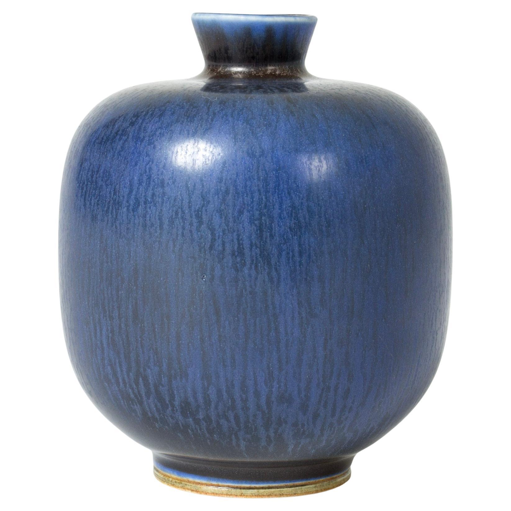 Midcentury Stoneware Vase by Berndt Friberg, Gustavsberg, Sweden, 1950s For Sale