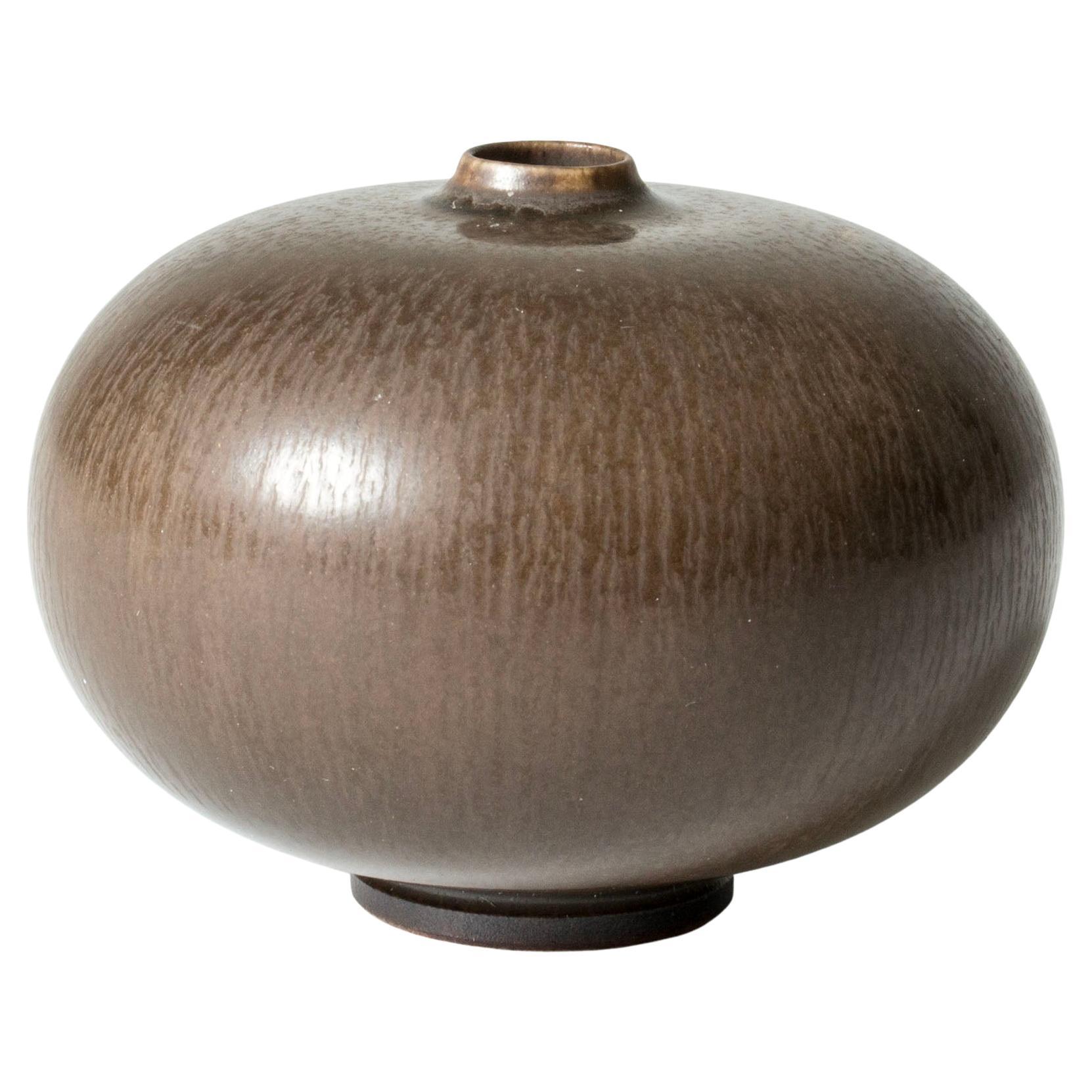 Vase en grès du milieu du siècle dernier de Berndt Friberg, Gustavsberg, Suède, années 1950