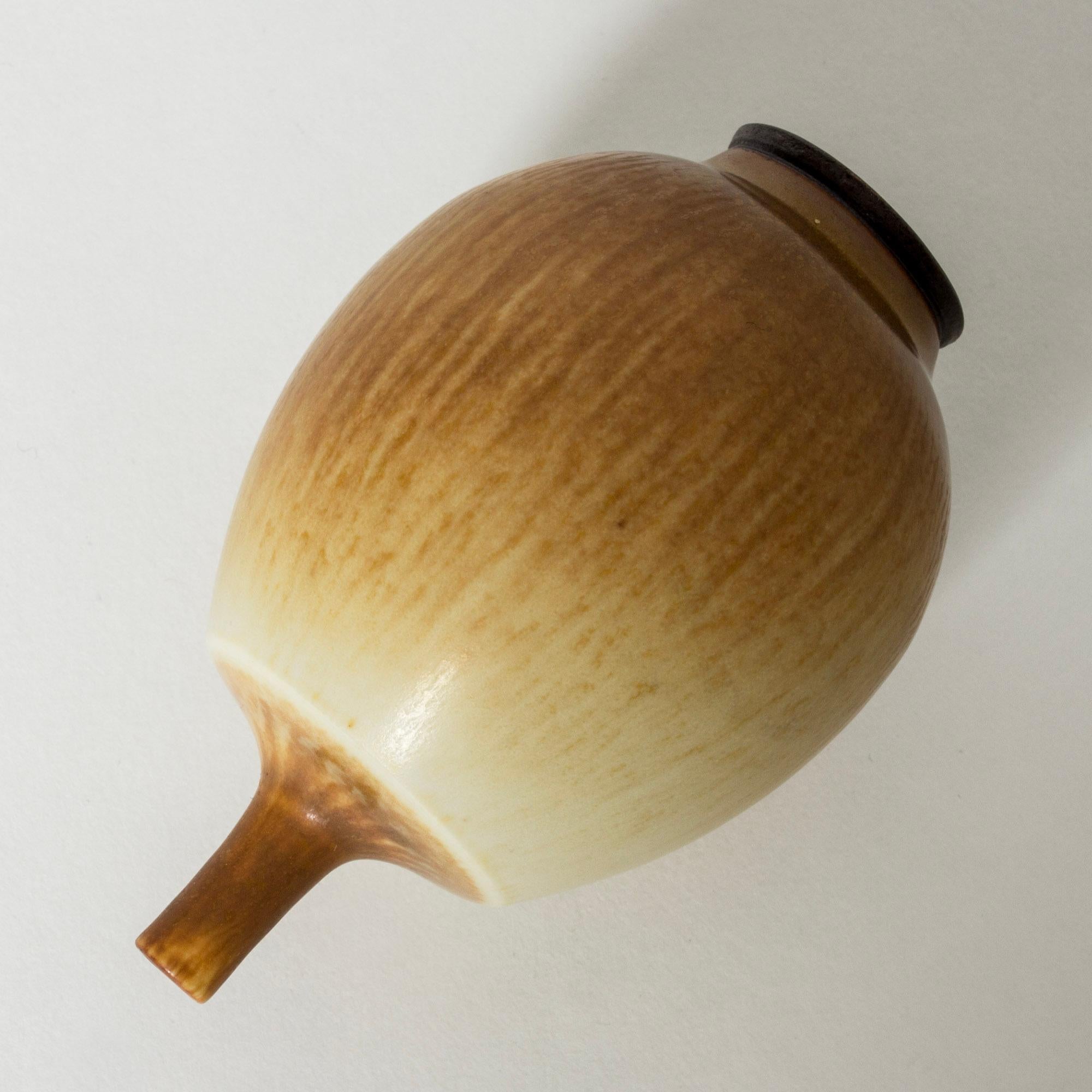 Swedish Midcentury Stoneware Vase by Berndt Friberg, Gustavsberg, Sweden, 1970s For Sale