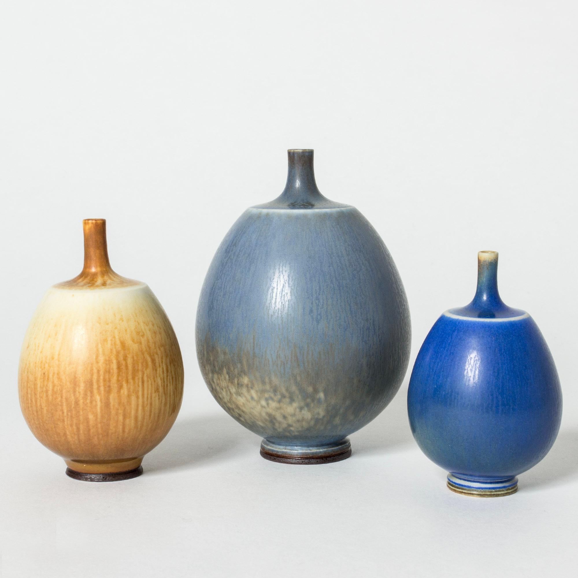 Midcentury Stoneware Vase by Berndt Friberg, Gustavsberg, Sweden, 1970s For Sale 1