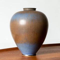 Vaso in gres della metà del secolo scorso di Berndt Friberg, studio Gustavsberg, Svezia, 1950
