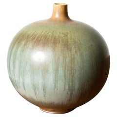 Steingutvase aus der Jahrhundertmitte von Berndt Friberg, Gustavsbergs Studio, Schweden, 1954