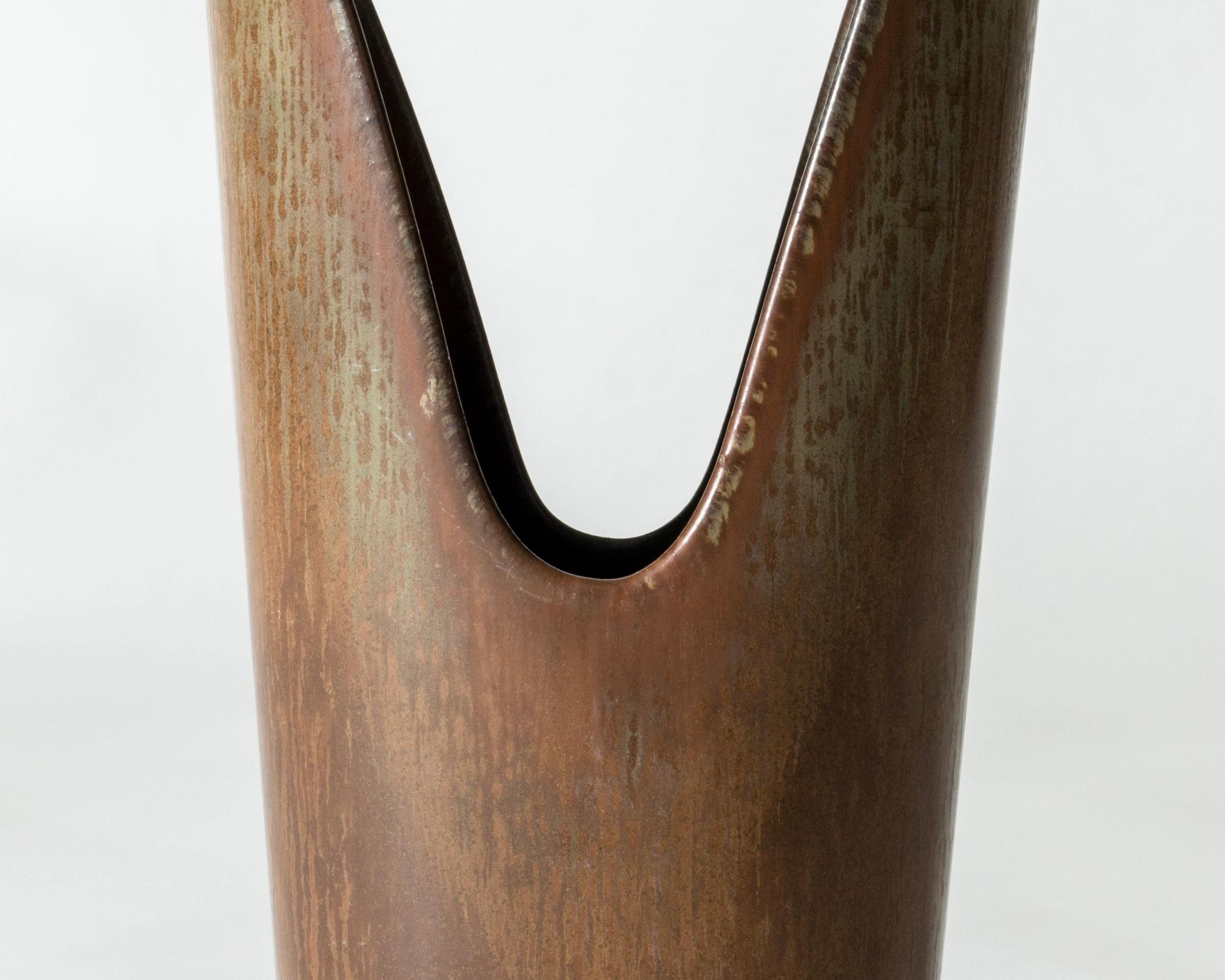 Vase en grès du milieu du siècle par Gunnar Nylund pour Rörstrand, Suède, années 1940 Bon état - En vente à Stockholm, SE