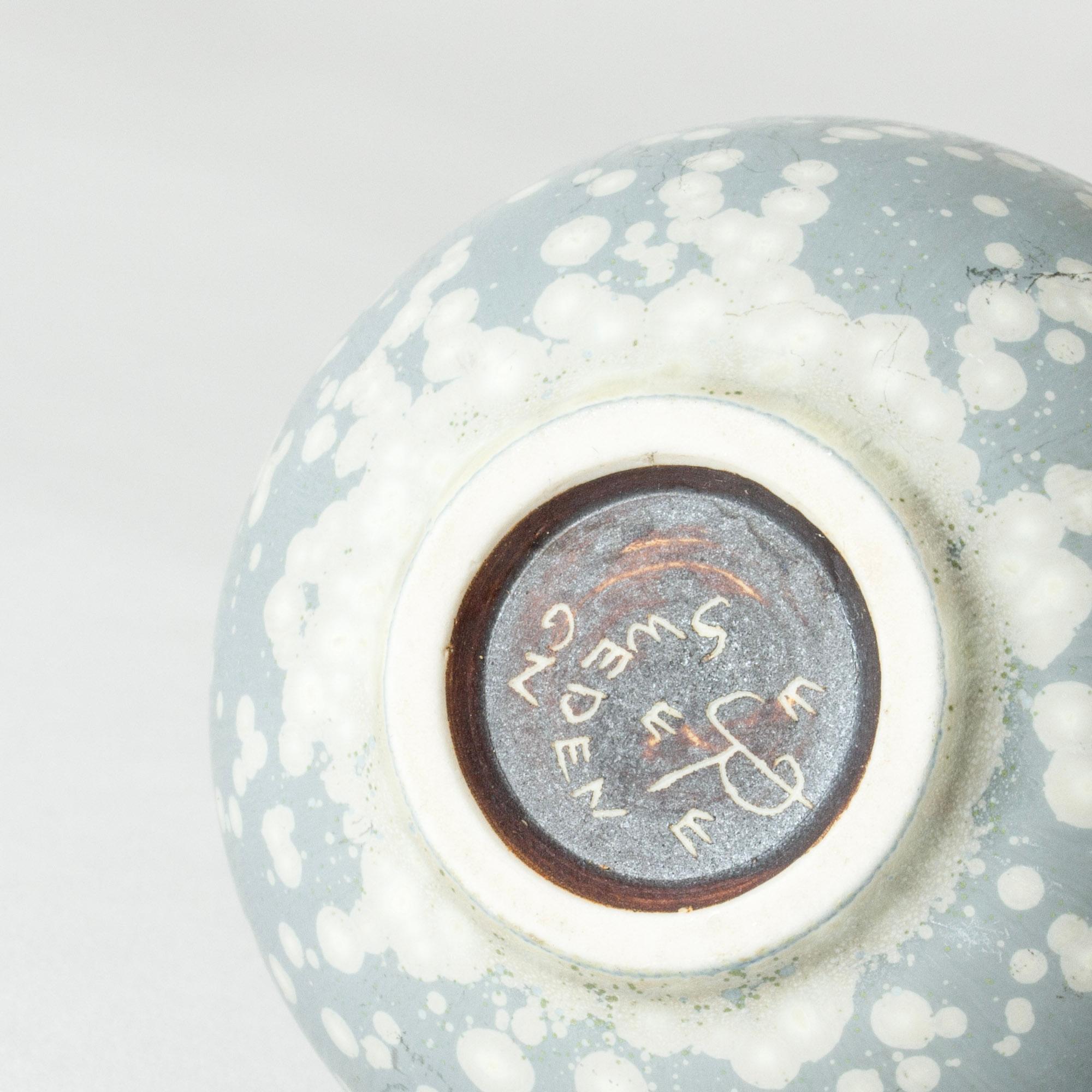 Mid-20th Century Midcentury Stoneware Vase by Gunnar Nylund for Rörstrand, Sweden, 1940s For Sale