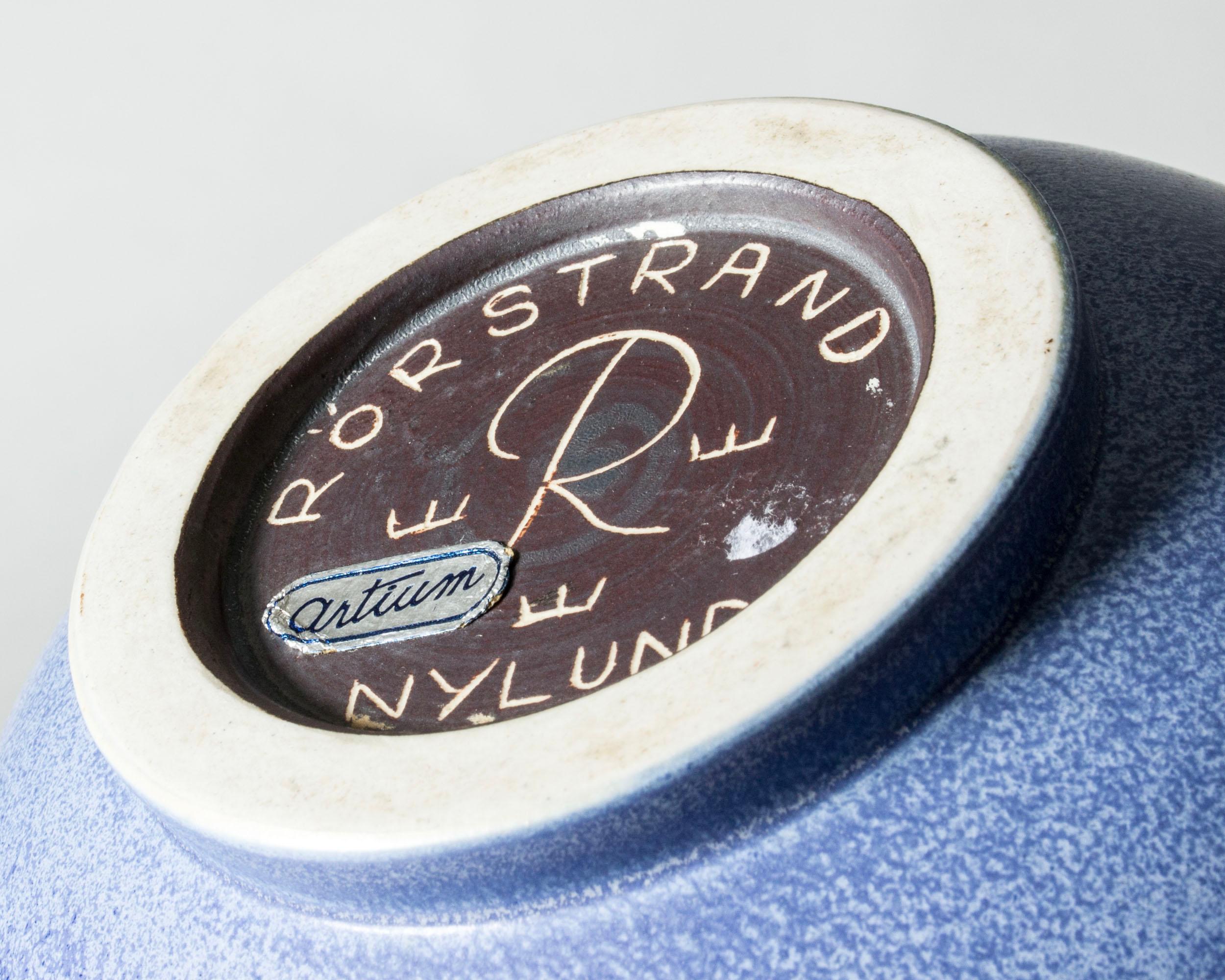Midcentury Stoneware Vase by Gunnar Nylund for Rörstrand, Sweden, 1940s 1
