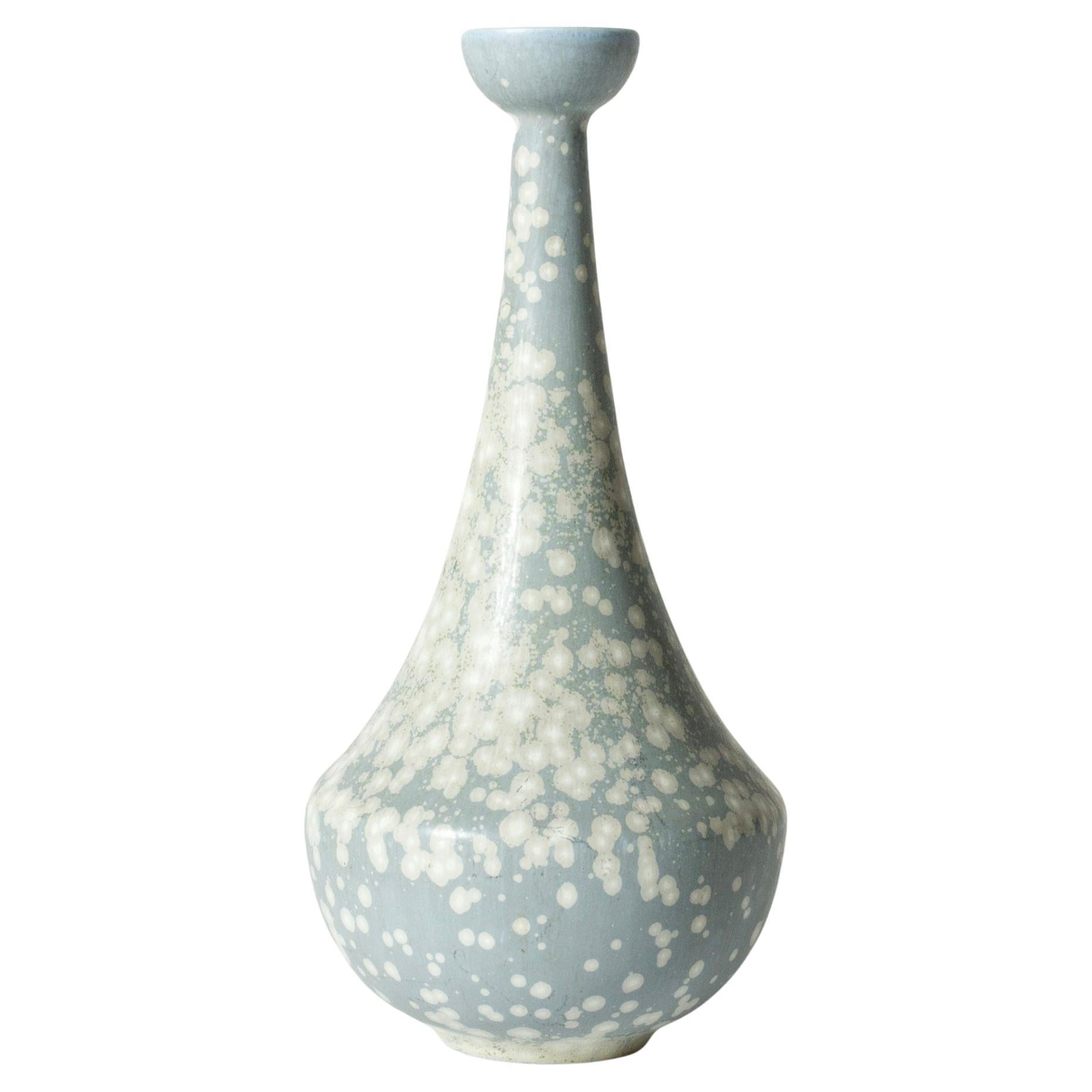 Midcentury Stoneware Vase by Gunnar Nylund for Rörstrand, Sweden, 1940s For Sale