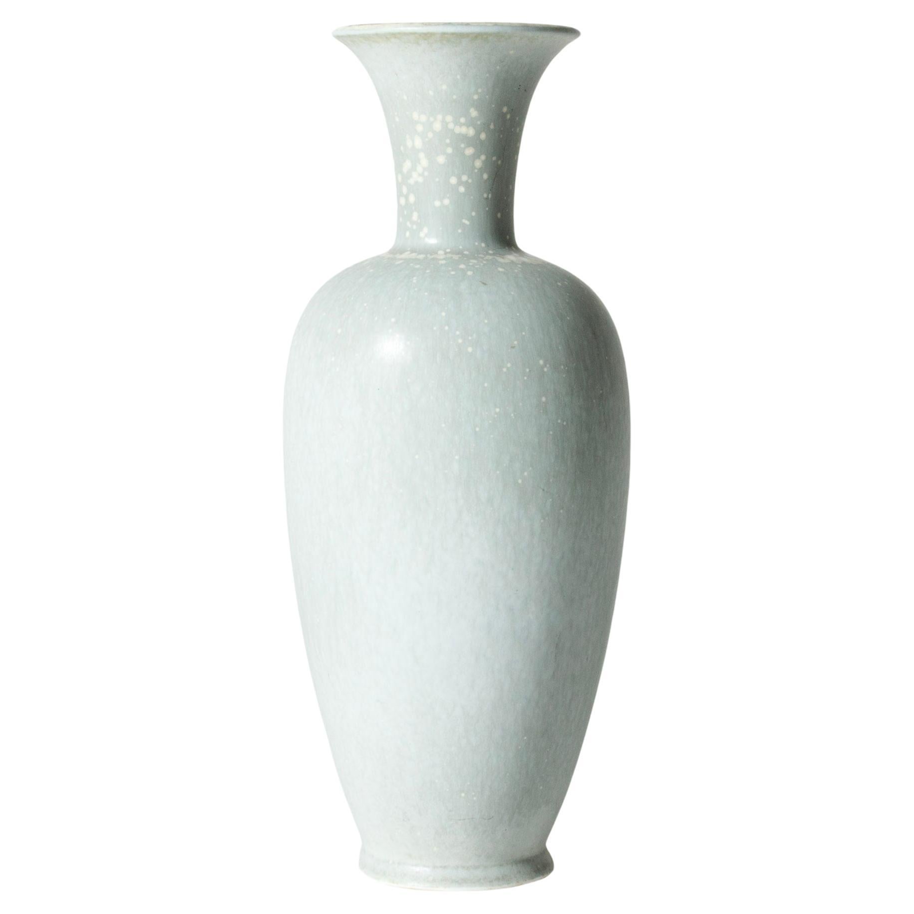 Midcentury Stoneware Vase by Gunnar Nylund for Rörstrand, Sweden, 1940s For Sale