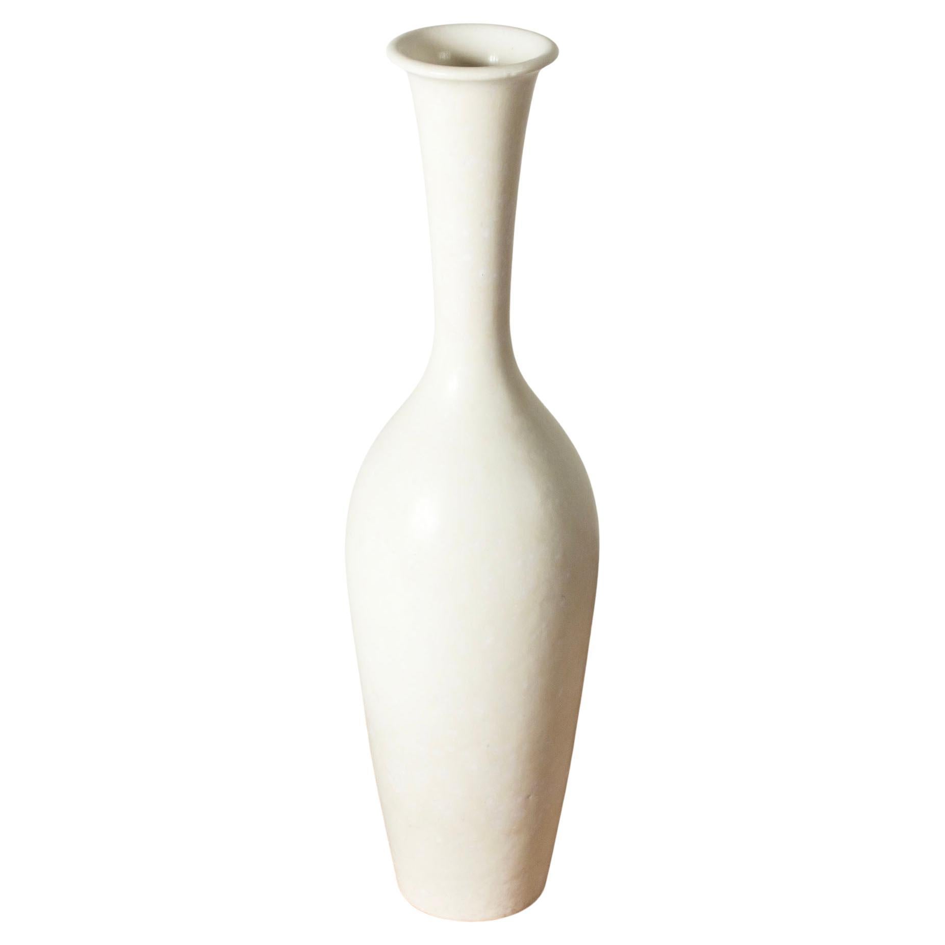 Vaso in gres di metà secolo di Gunnar Nylund per Rörstrand, Svezia, anni '1940