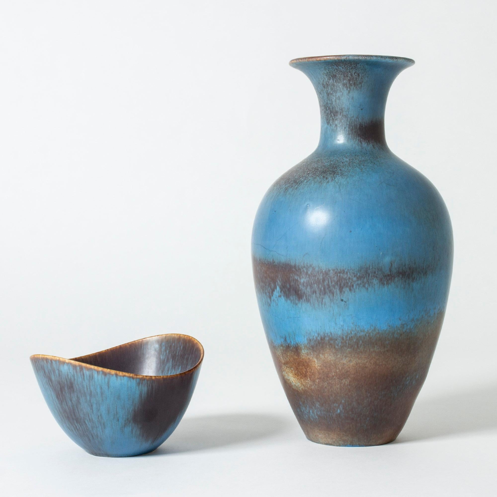 Midcentury Stoneware Vase by Gunnar Nylund for Rörstrand, Sweden, 1950s 4