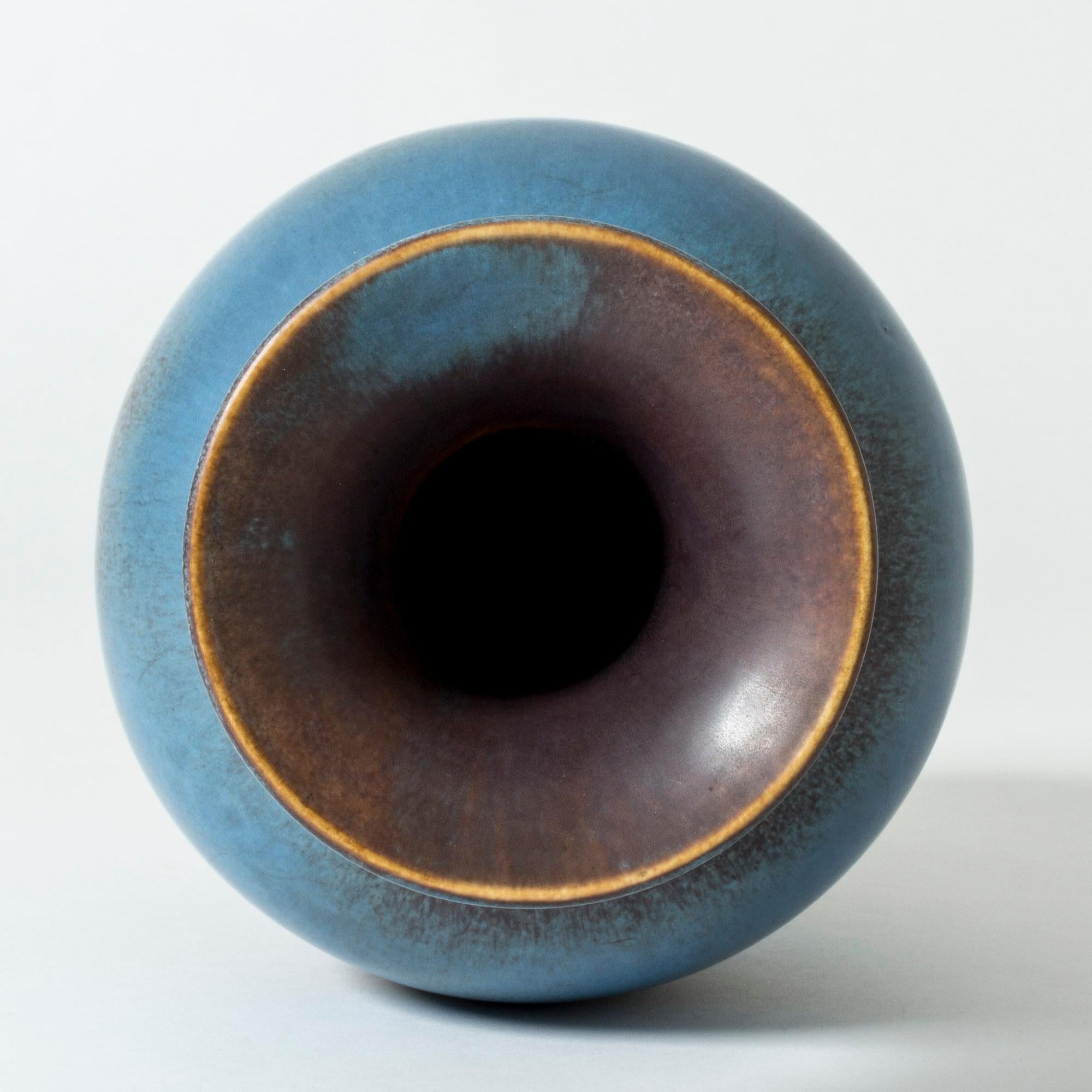 Midcentury Stoneware Vase by Gunnar Nylund for Rörstrand, Sweden, 1950s 1