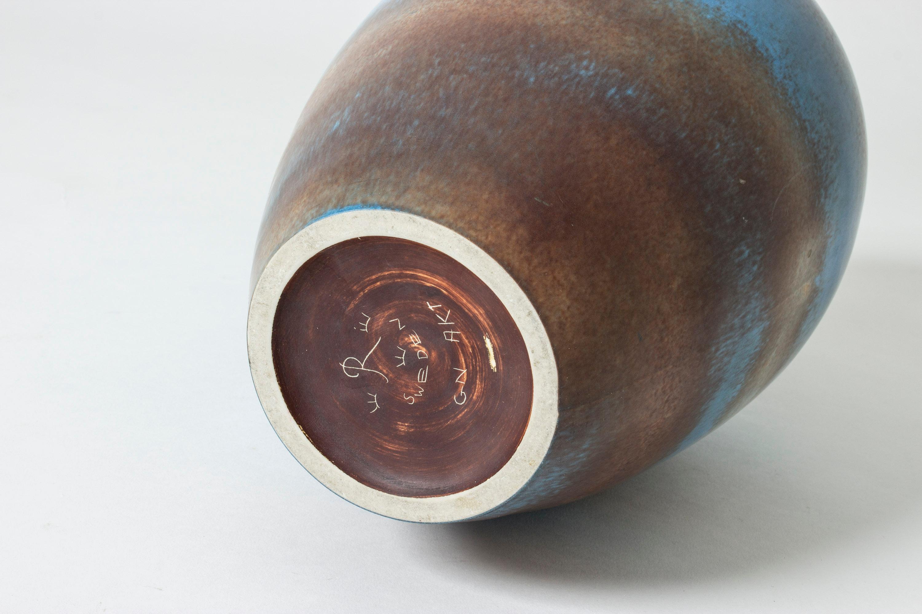 Midcentury Stoneware Vase by Gunnar Nylund for Rörstrand, Sweden, 1950s 2