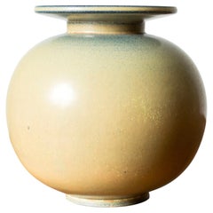 Steinzeugvase aus der Jahrhundertmitte von Gunnar Nylund, Rörstrand ateljé, Schweden, 1940er Jahre