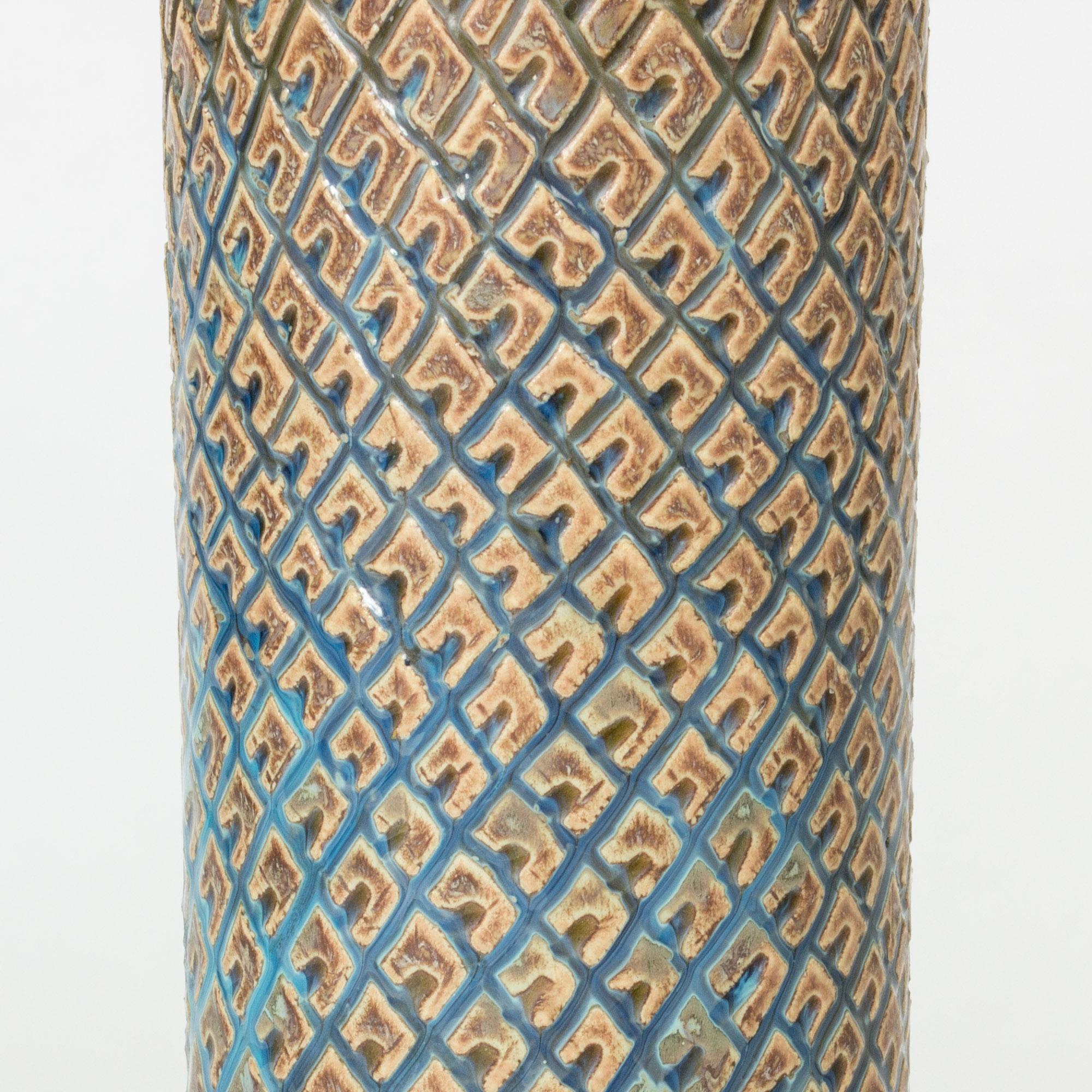 Swedish Midcentury Stoneware Vase by Stig Lindberg, Gustavsberg, Sweden, 1950s For Sale