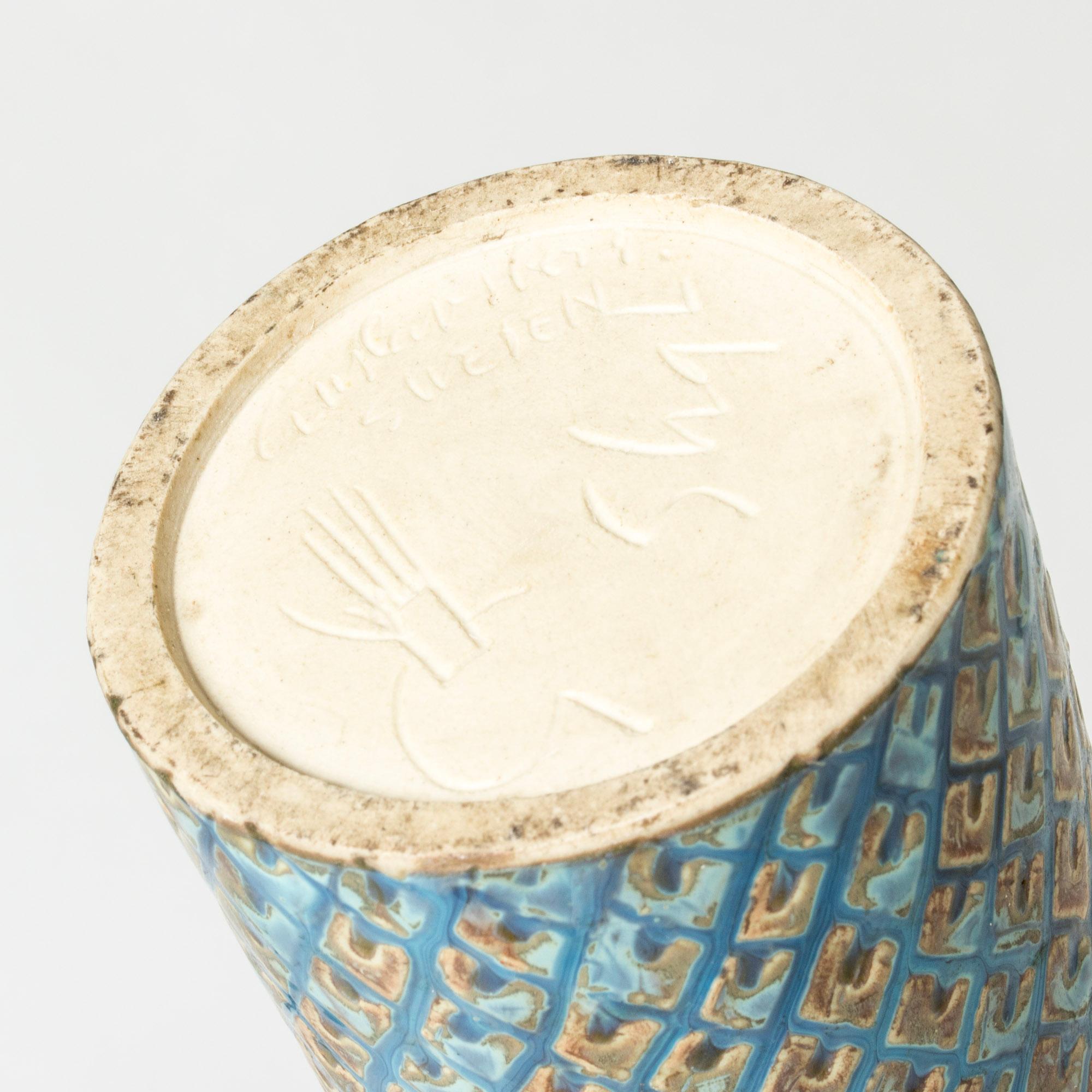 Midcentury Stoneware Vase by Stig Lindberg, Gustavsberg, Sweden, 1950s For Sale 2