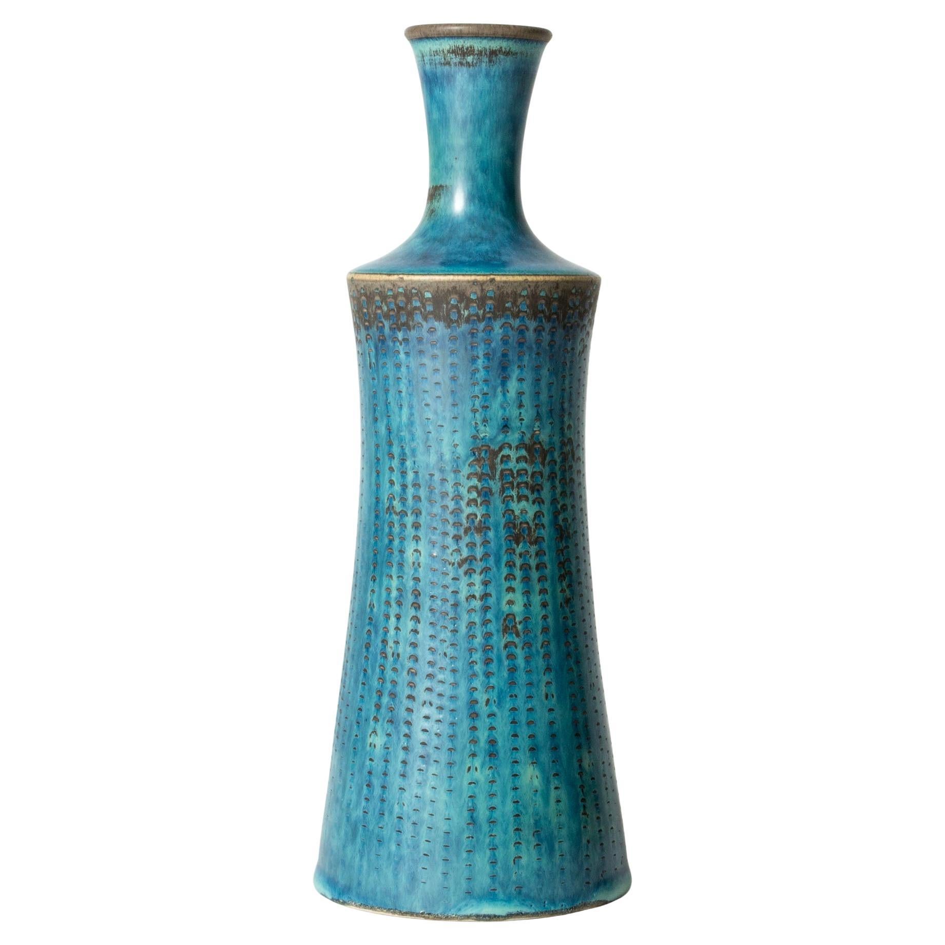 Midcentury Stoneware Vase by Stig Lindberg, Gustavsberg, Sweden, 1960s