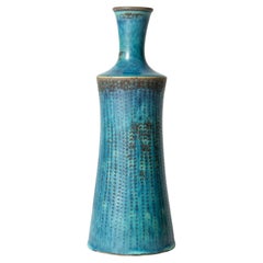 Vaso in gres della metà del secolo scorso di Stig Lindberg, Gustavsberg, Svezia, anni '1960