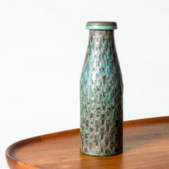 Vaso in gres della metà del secolo scorso di Stig Lindberg, Gustavsberg Studio, Svezia, 1963