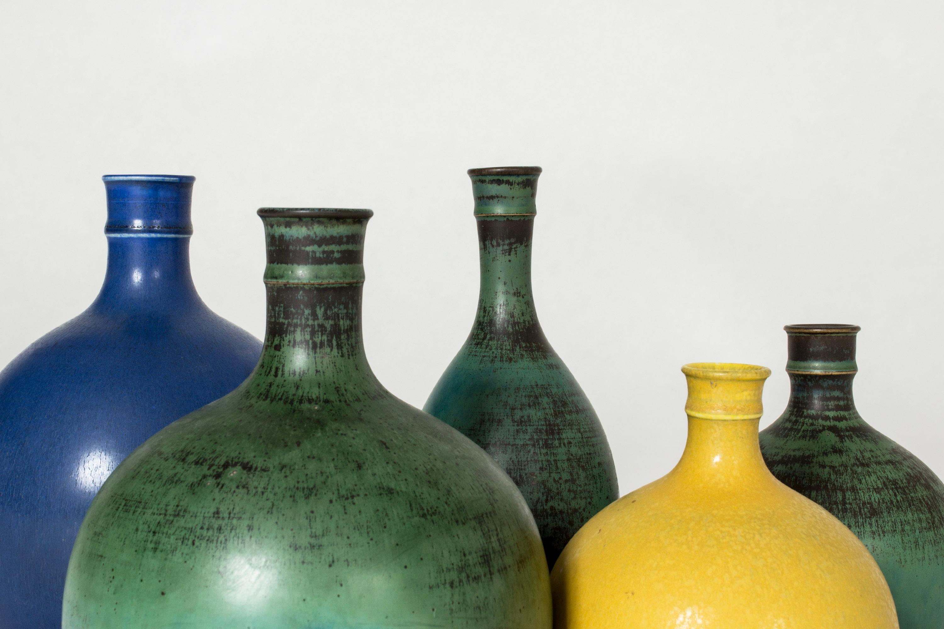 Mid-20th Century Midcentury Stoneware Vases by Stig Lindberg, Gustavsberg, Sweden, 1960s For Sale
