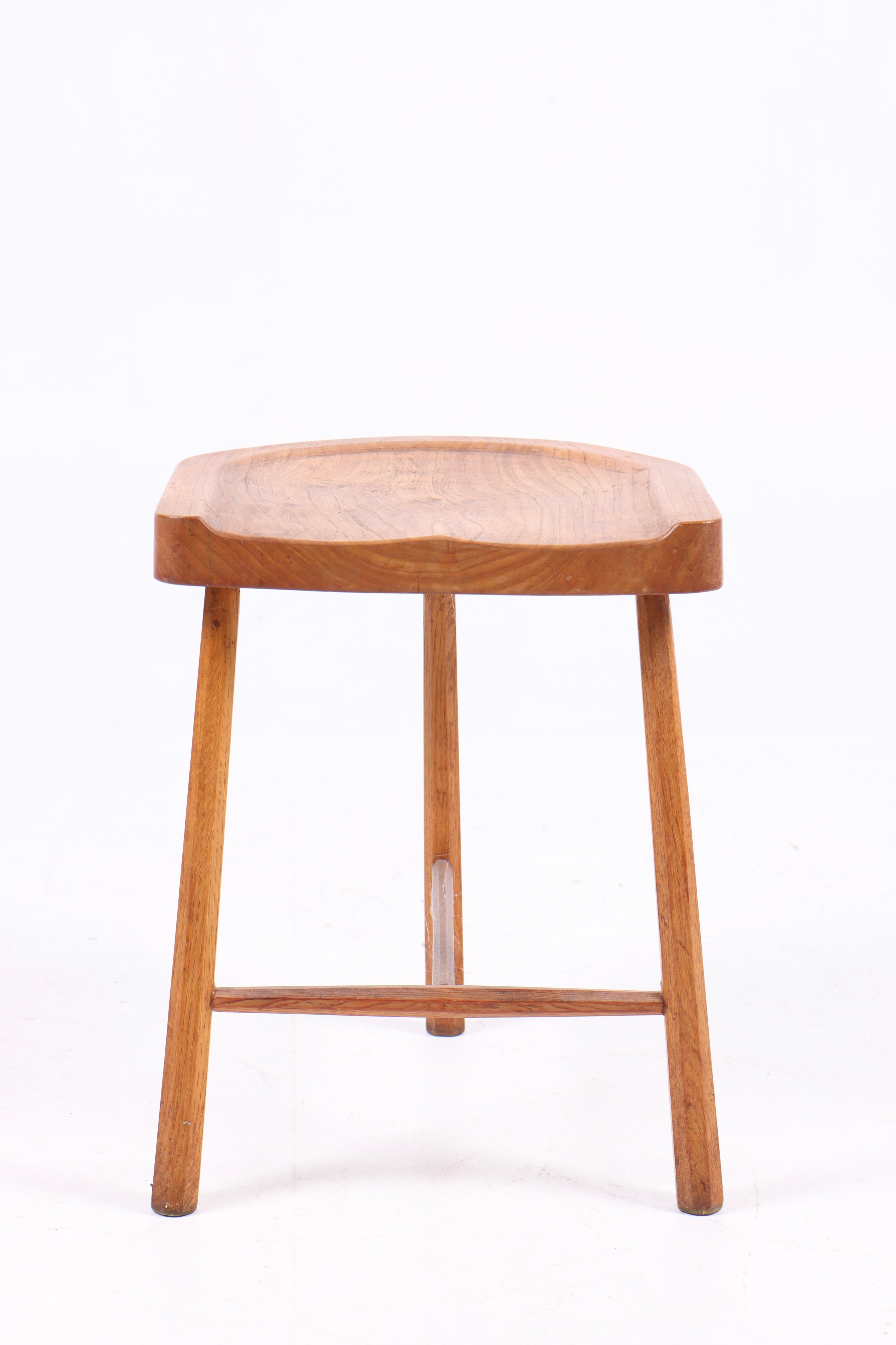 Danish Midcentury Stool in Oak, Made in Denmark 1950s For Sale