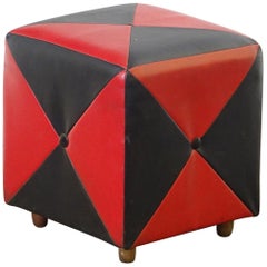 Midcentury Stool or Ottoman, 1950s