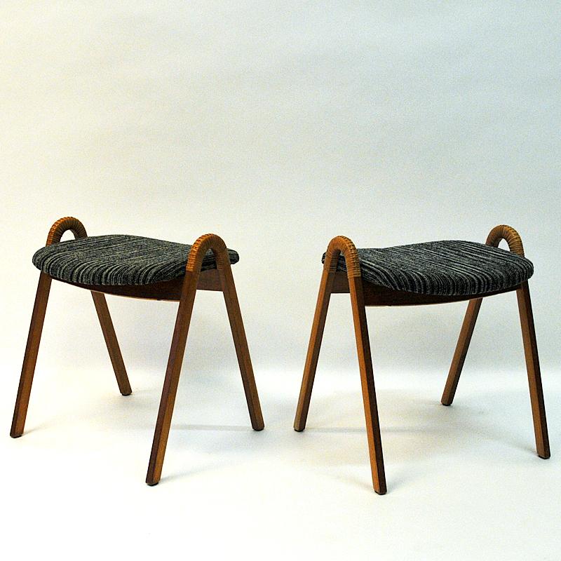 Scandinavian Modern Midcentury stools by Møre Lenestolfabrikk 1950s, Norway - 2 pcs