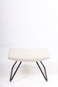 Hocker aus der Jahrhundertmitte mit Stoff, hergestellt in Dänemark 1960er Jahre