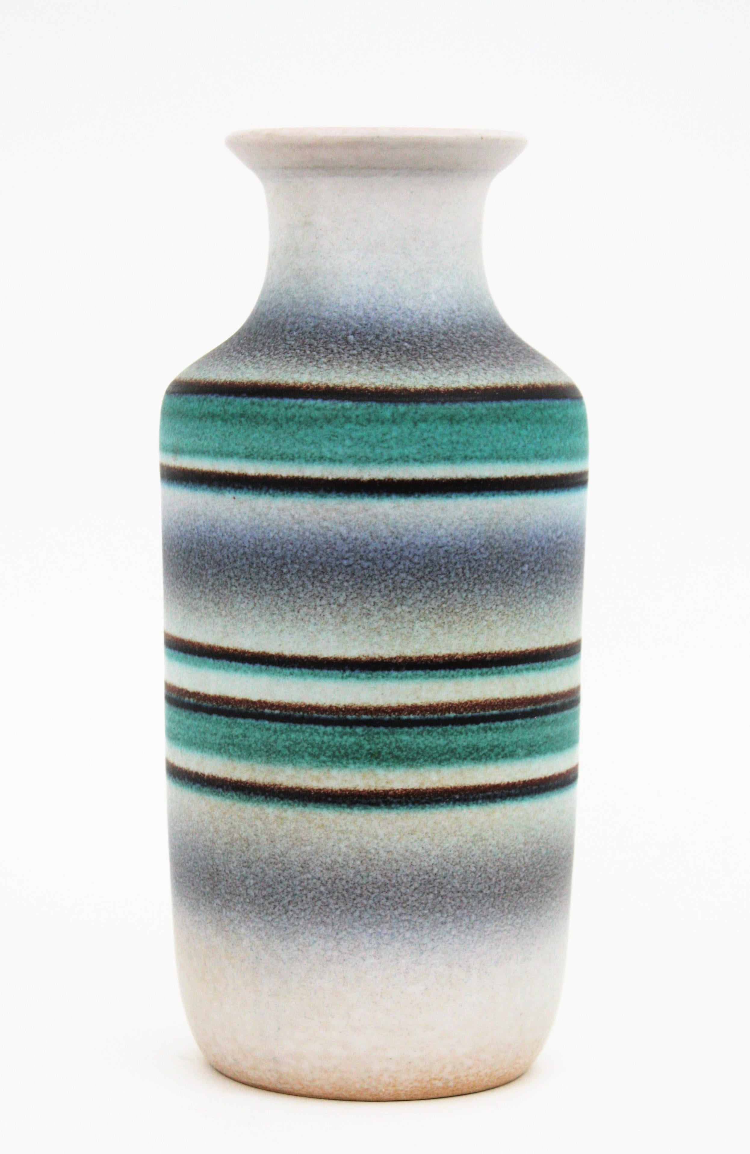 Spanish Ceramic Vase by Serra, 1960s For Sale at 1stDibs green and