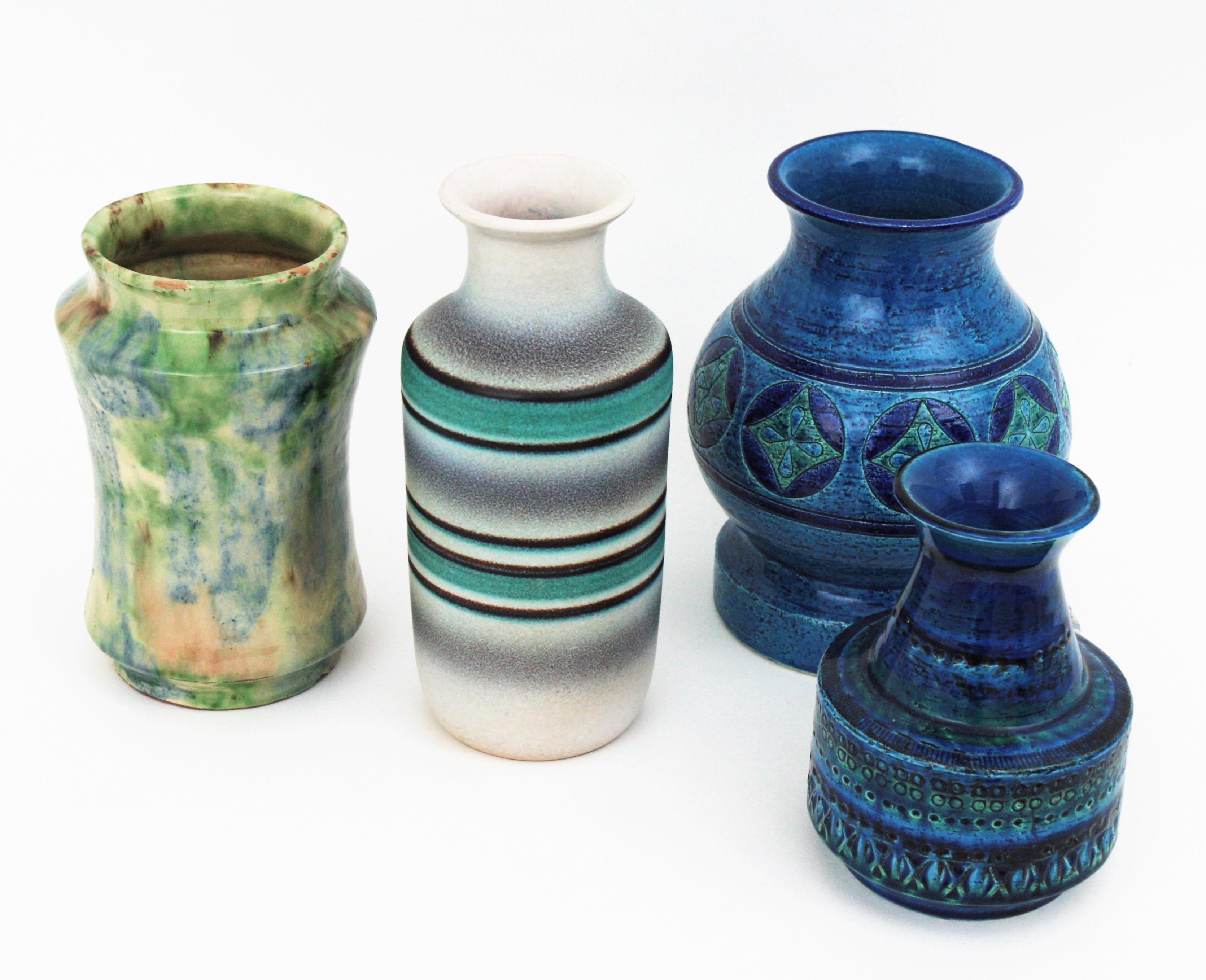 Mid-Century Modern Vase en céramique espagnole de Serra, années 1960 en vente