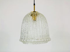 Lampadario in vetro strutturato del Medioevo di Limburg, anni '60
