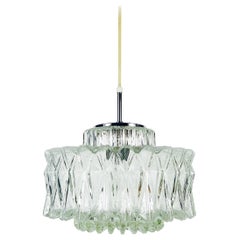 Midcentury Structured Glass Chandelier by Limburg, 1960s