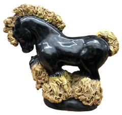 Midcentury Studio Art Pottery Clydesdale Horse