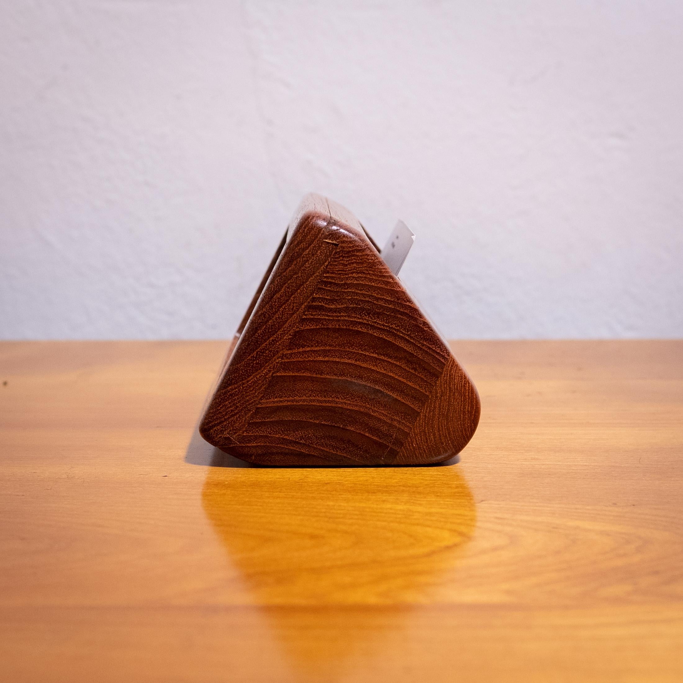 Mid-Century Studio Craft Walnut Desk Business Card Display and Holder For Sale 4