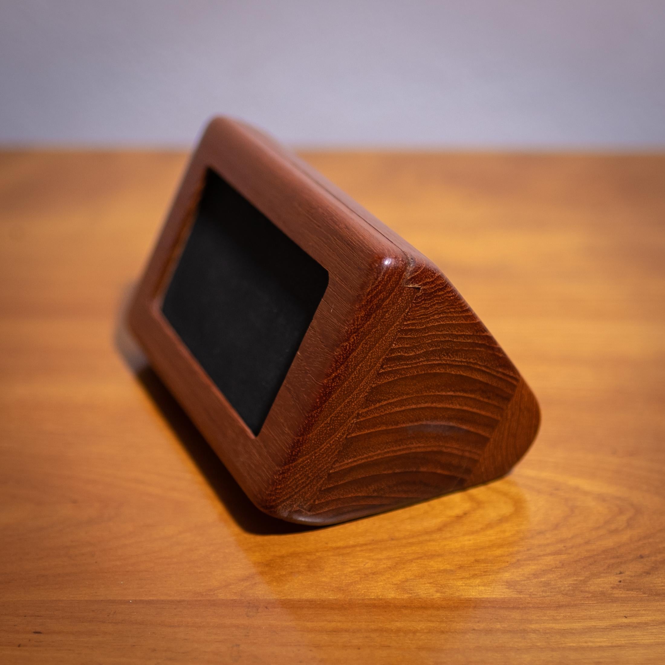 American Mid-Century Studio Craft Walnut Desk Business Card Display and Holder For Sale