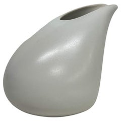 Midcentury Modern Studio Pottery Sculptural Pearl Creamer Signed Art 1970s