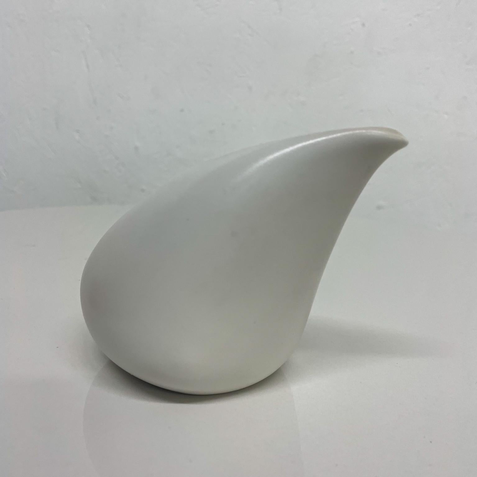 Late 20th Century Midcentury Modern Studio Pottery Sculptural Pearl Creamer Signed Art 1970s