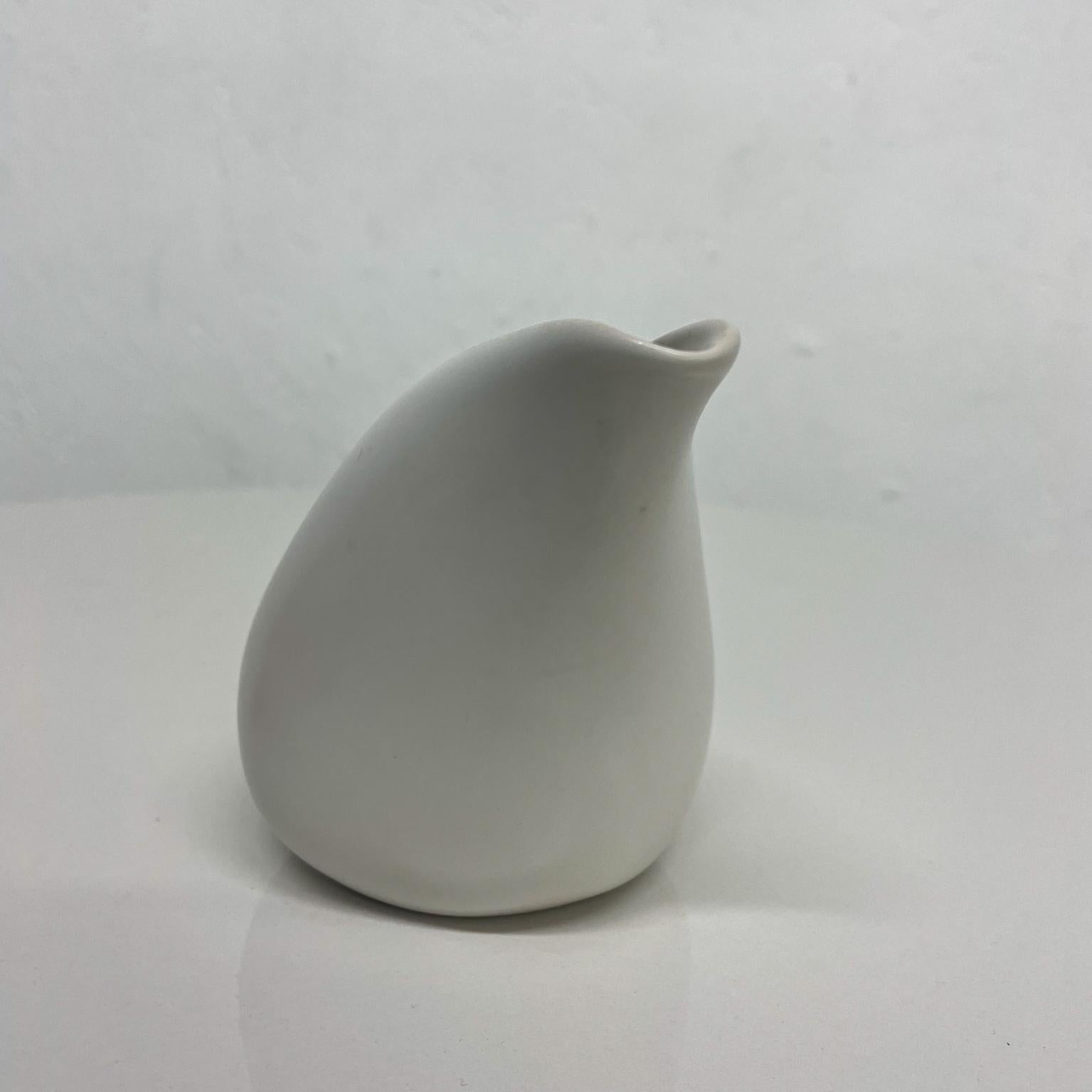 Midcentury Modern Studio Pottery Sculptural Pearl Creamer Signed Art 1970s 1