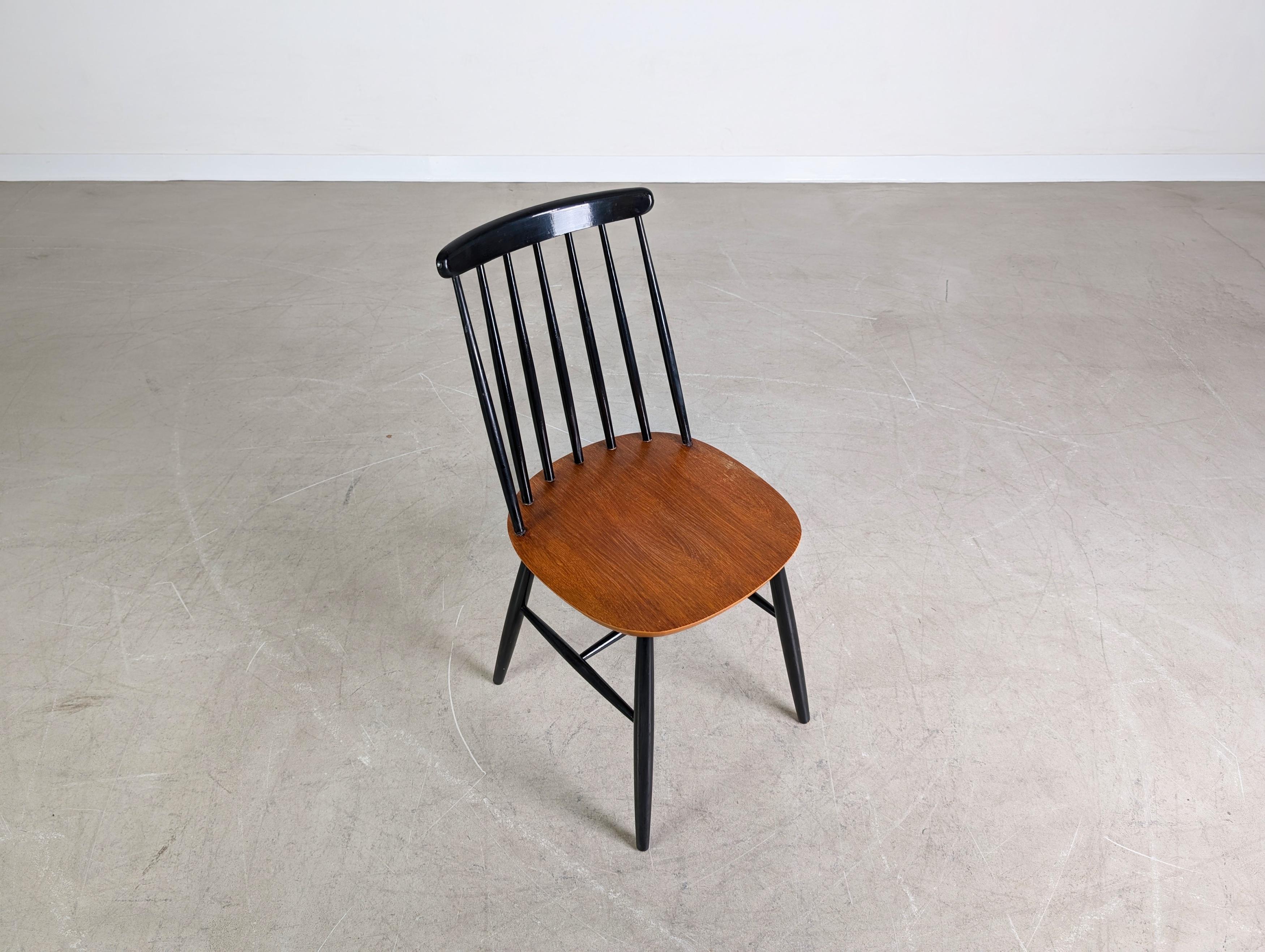 Midcentury Stuhl Ilmari Tapiovaara Vintage dänisches Design Teak im Angebot 3
