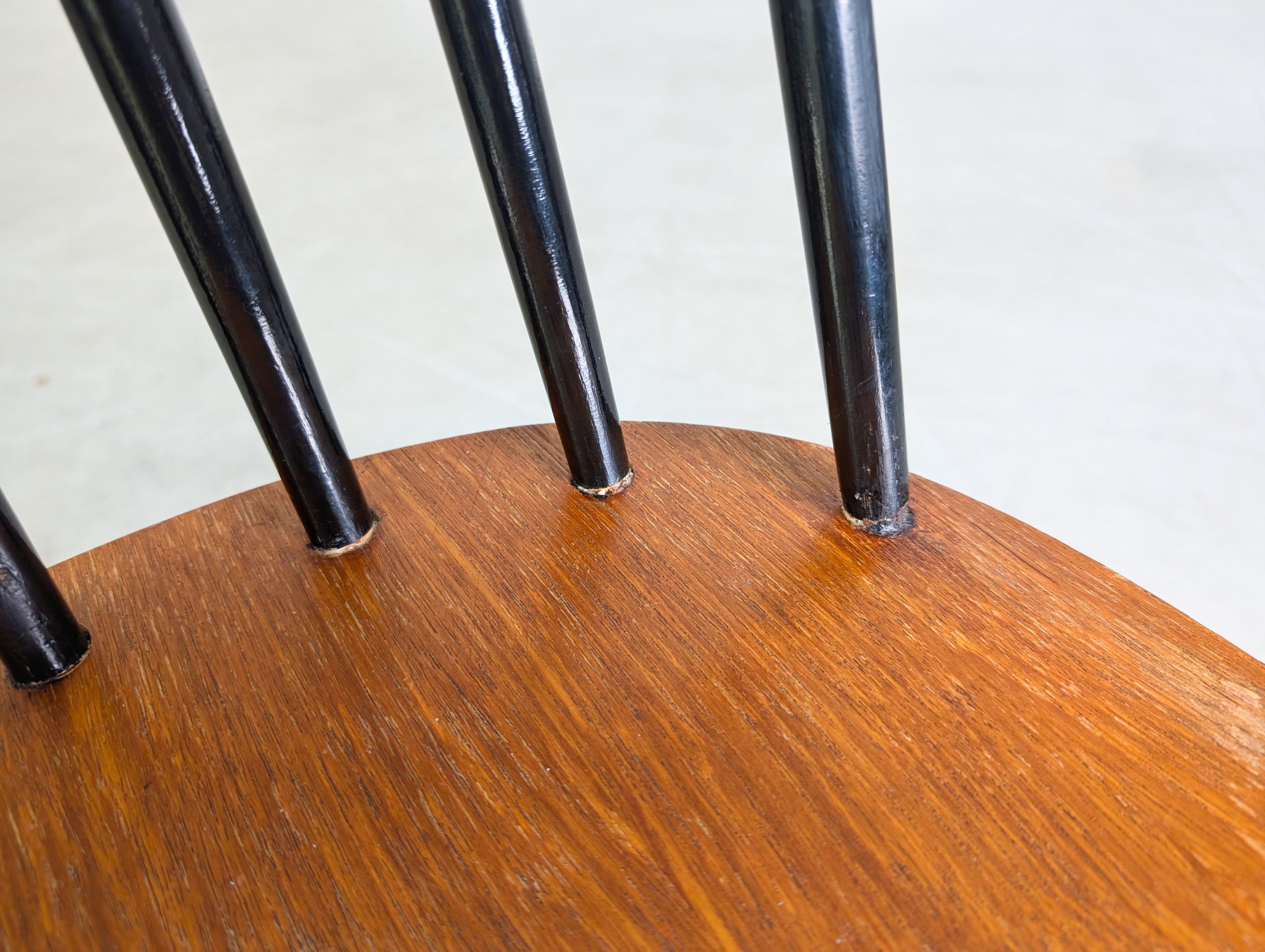 Midcentury Stuhl Ilmari Tapiovaara Vintage dänisches Design Teak im Angebot 4