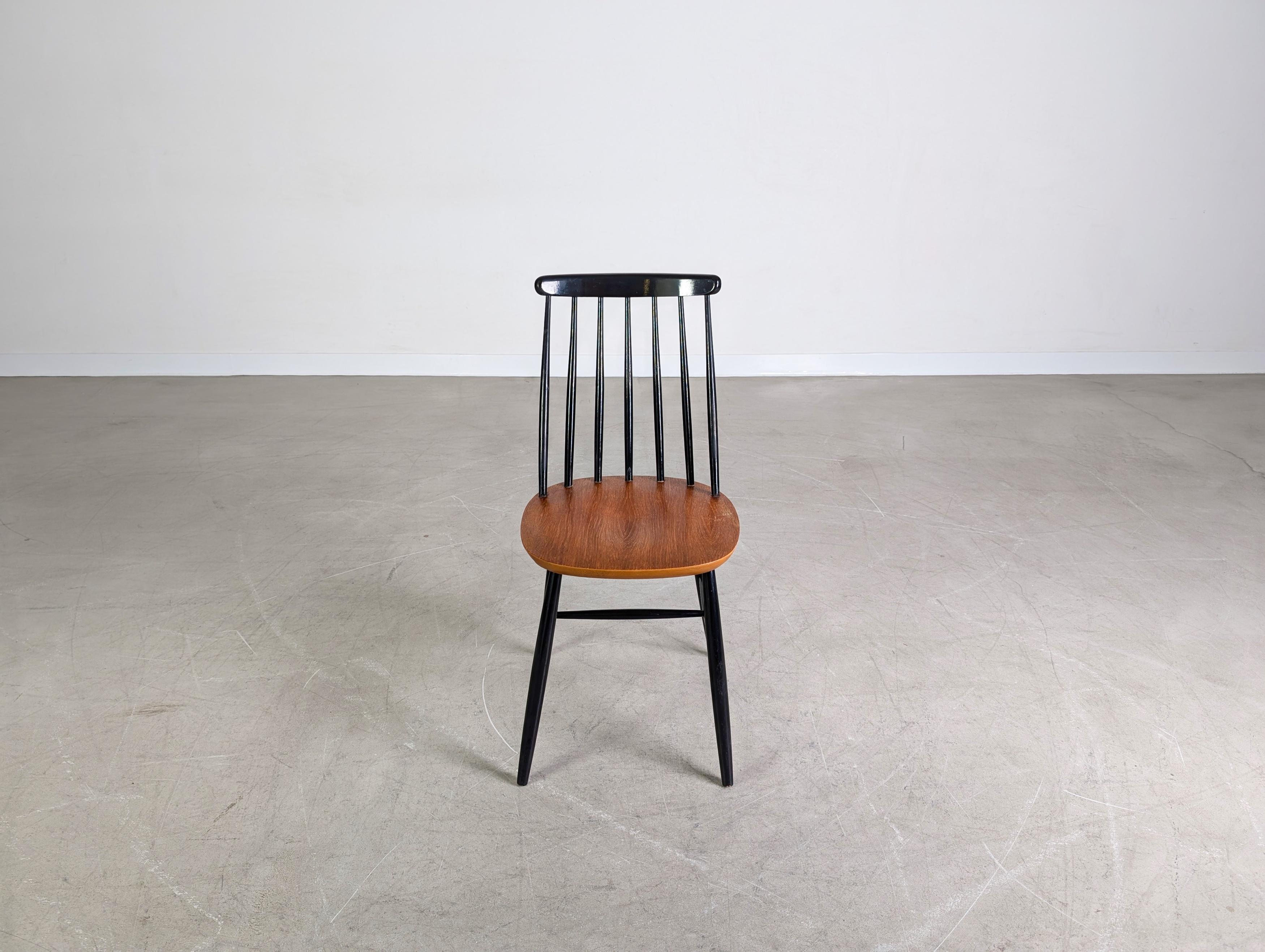 Midcentury Stuhl Ilmari Tapiovaara Vintage dänisches Design Teak im Zustand „Gut“ im Angebot in Berlin, DE